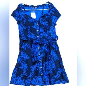 Free People A Thing Called Love Mini Dress Navy